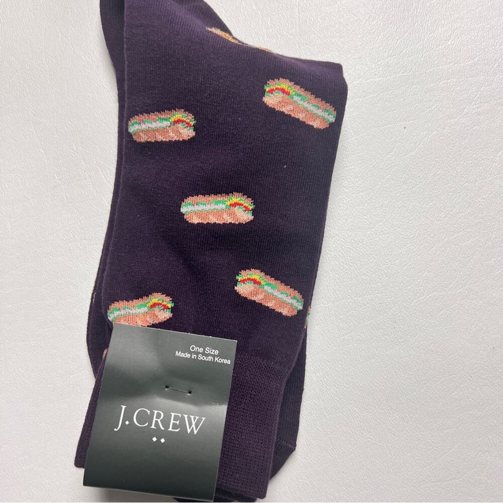 J.Crew Sandwich Print Graphic Design Trouser Socks Onesize NWT